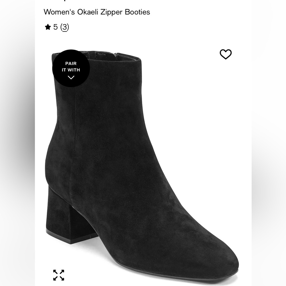 Brand new in box genuine suede leather black Rockport Oaklei booties